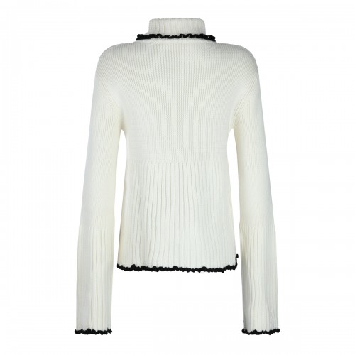 WHITE WOOL KNITWEAR