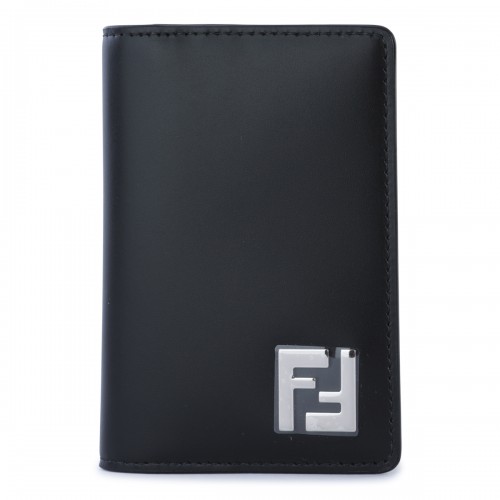 BLACK LEATHER CARD HOLDER