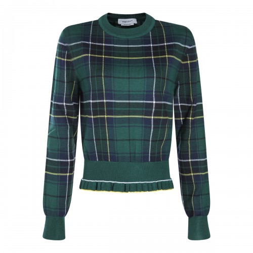 NAVY AND GREEN WOOL KNITWEAR