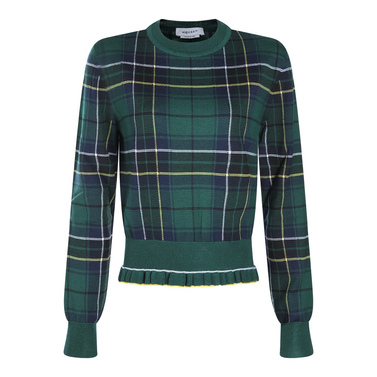 NAVY AND GREEN WOOL KNITWEAR