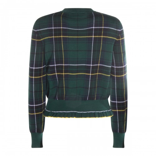 NAVY AND GREEN WOOL KNITWEAR