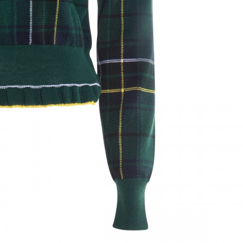 NAVY AND GREEN WOOL KNITWEAR