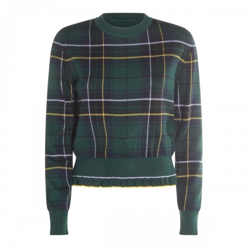 NAVY AND GREEN WOOL KNITWEAR