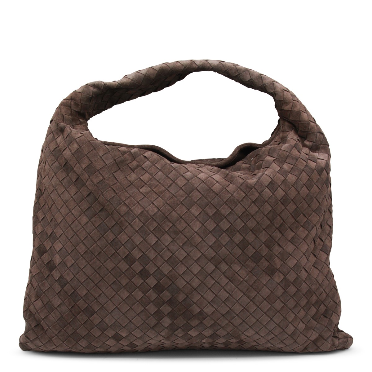DARK BROWN LEATHER HOP SHOULDER BAG