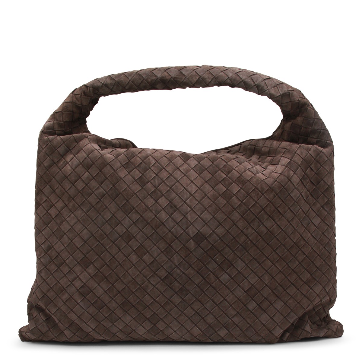 DARK BROWN LEATHER HOP SHOULDER BAG