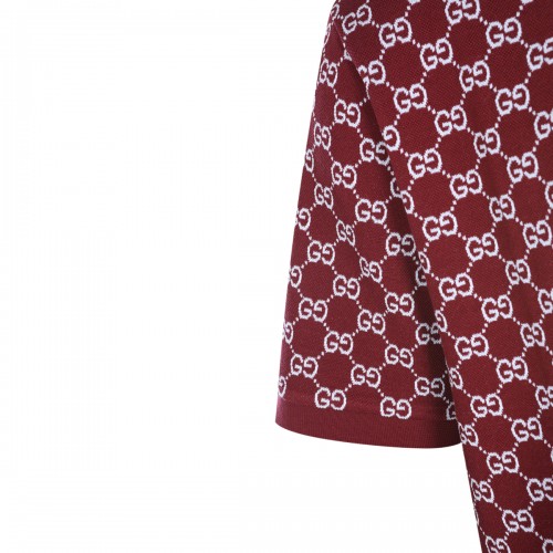 RED ANCORA COTTON POLO SHIRT