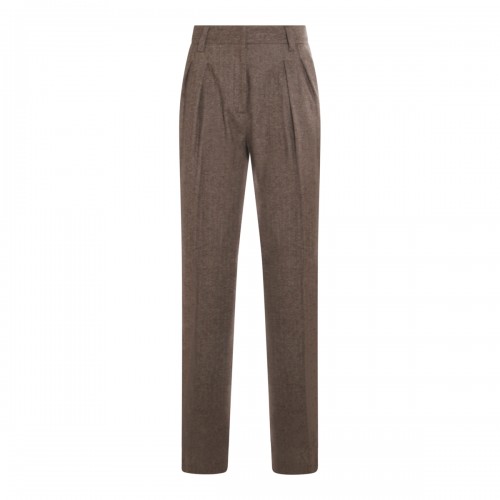 BROWN WOOL TIMO PANTS