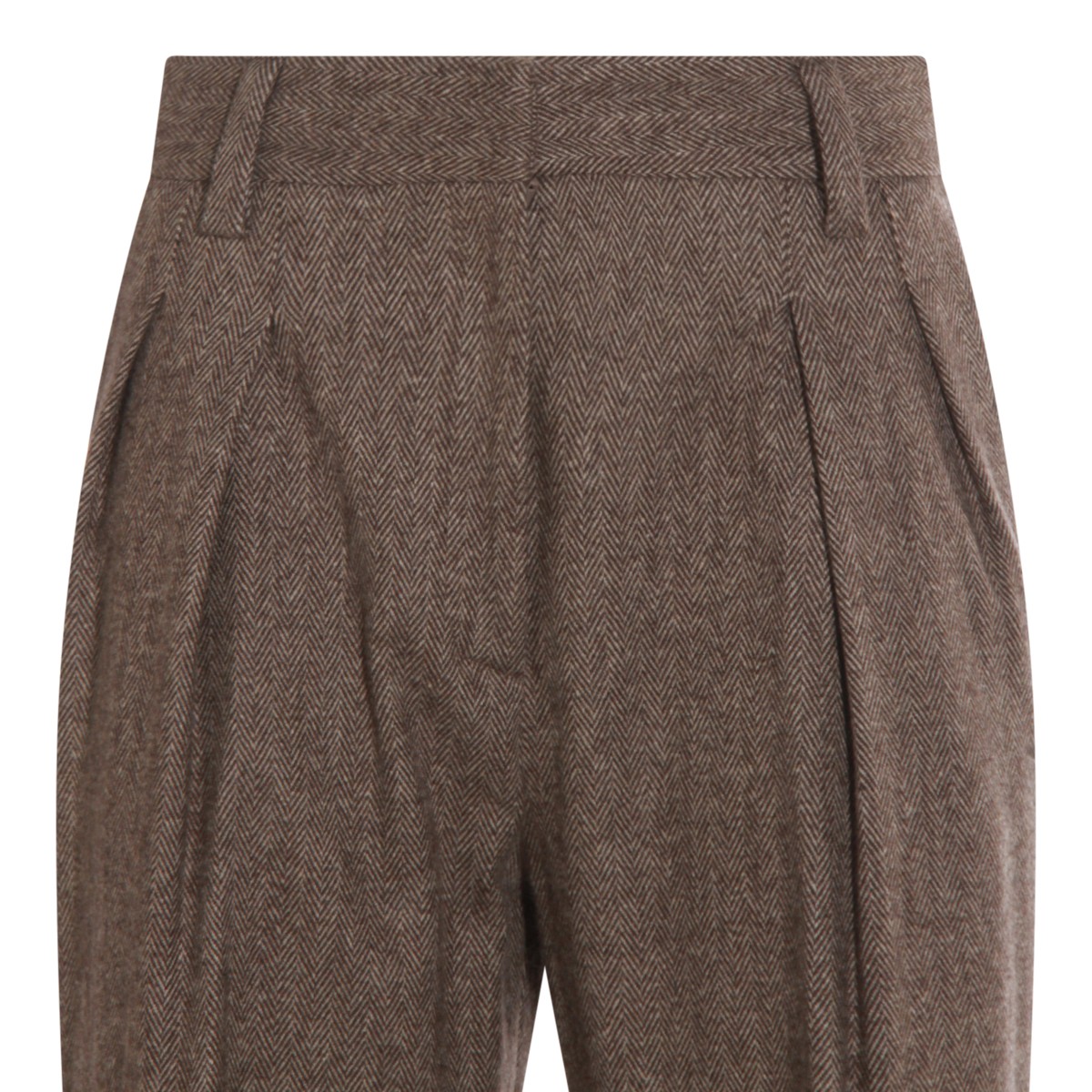BROWN WOOL TIMO PANTS