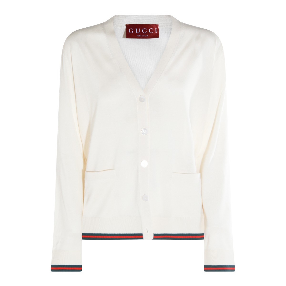 WHITE WOOL KNITWEAR