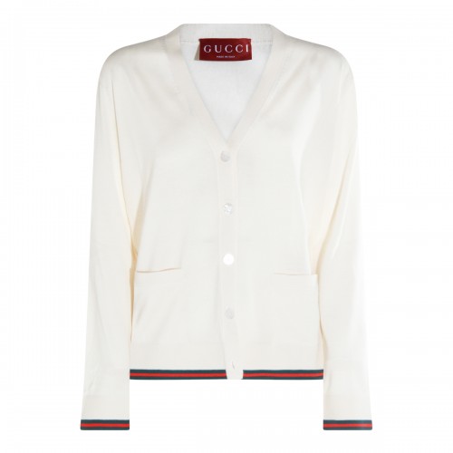 WHITE WOOL KNITWEAR