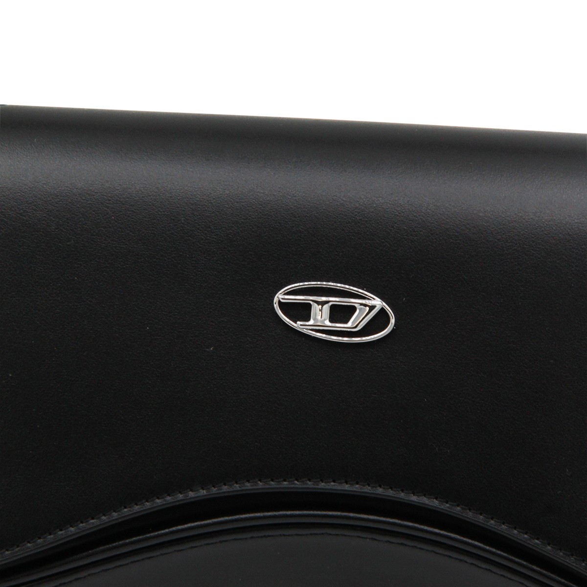 BLACK LEATHER PLAY SHOULDER BAG