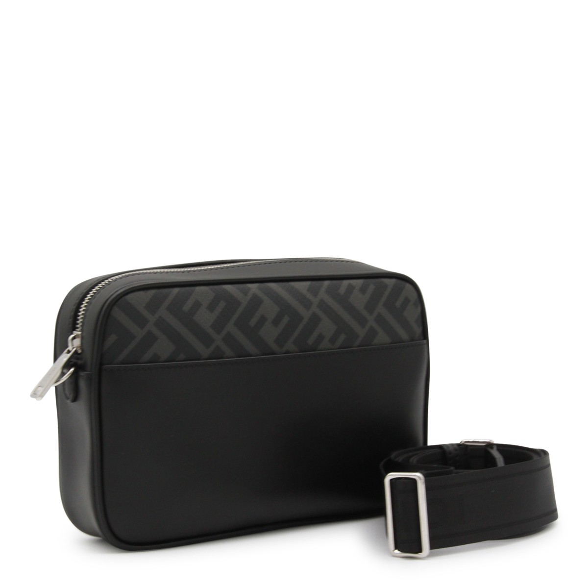 BLACK LEATHER CROSSBODY BAG