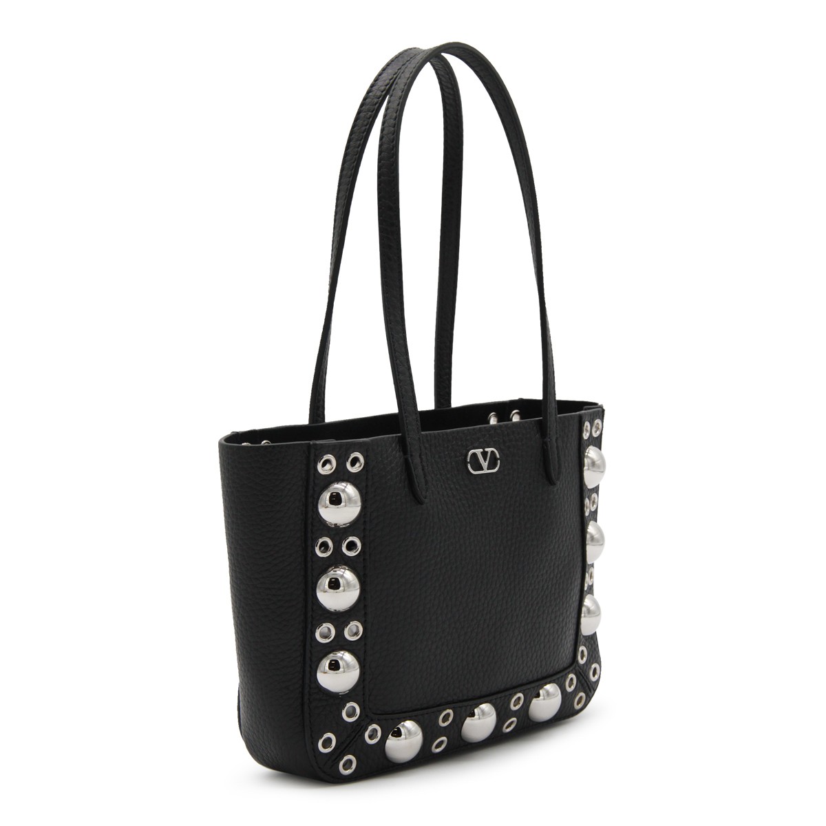 BLACK LEATHER TOTE