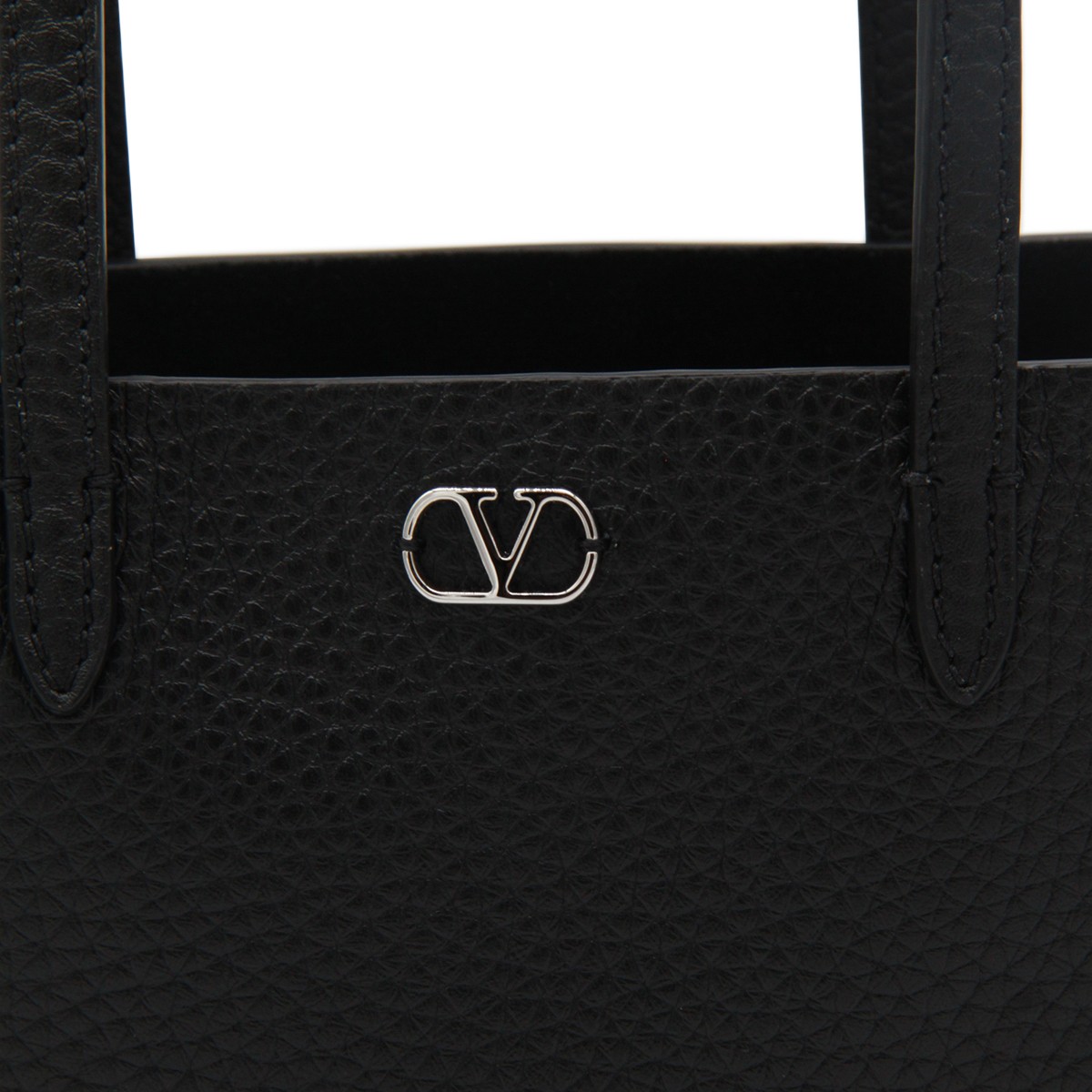 BLACK LEATHER TOTE