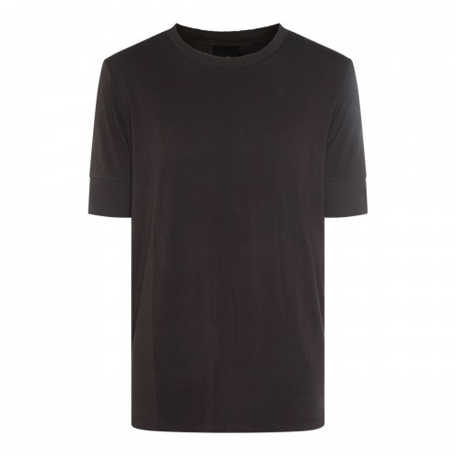 DARK BROWN COTTON T-SHIRT