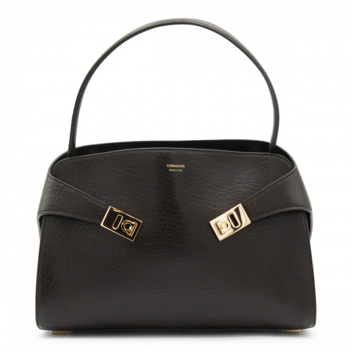 BLACK LEATHER HUG S SHOULDER BAG