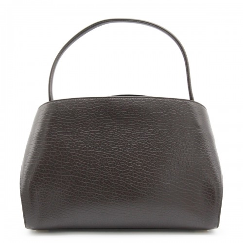 BLACK LEATHER HUG S SHOULDER BAG