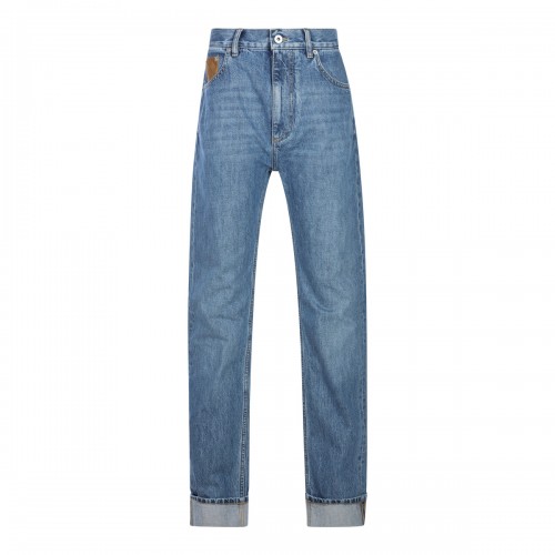 MID BLUE COTTON JEANS