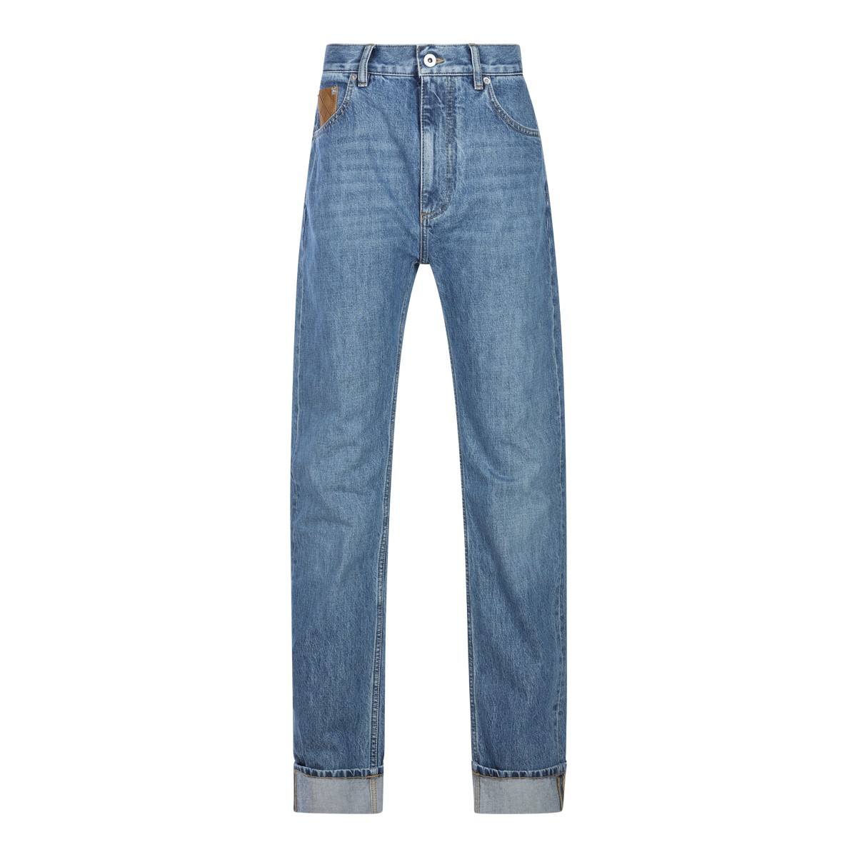 MID BLUE COTTON JEANS