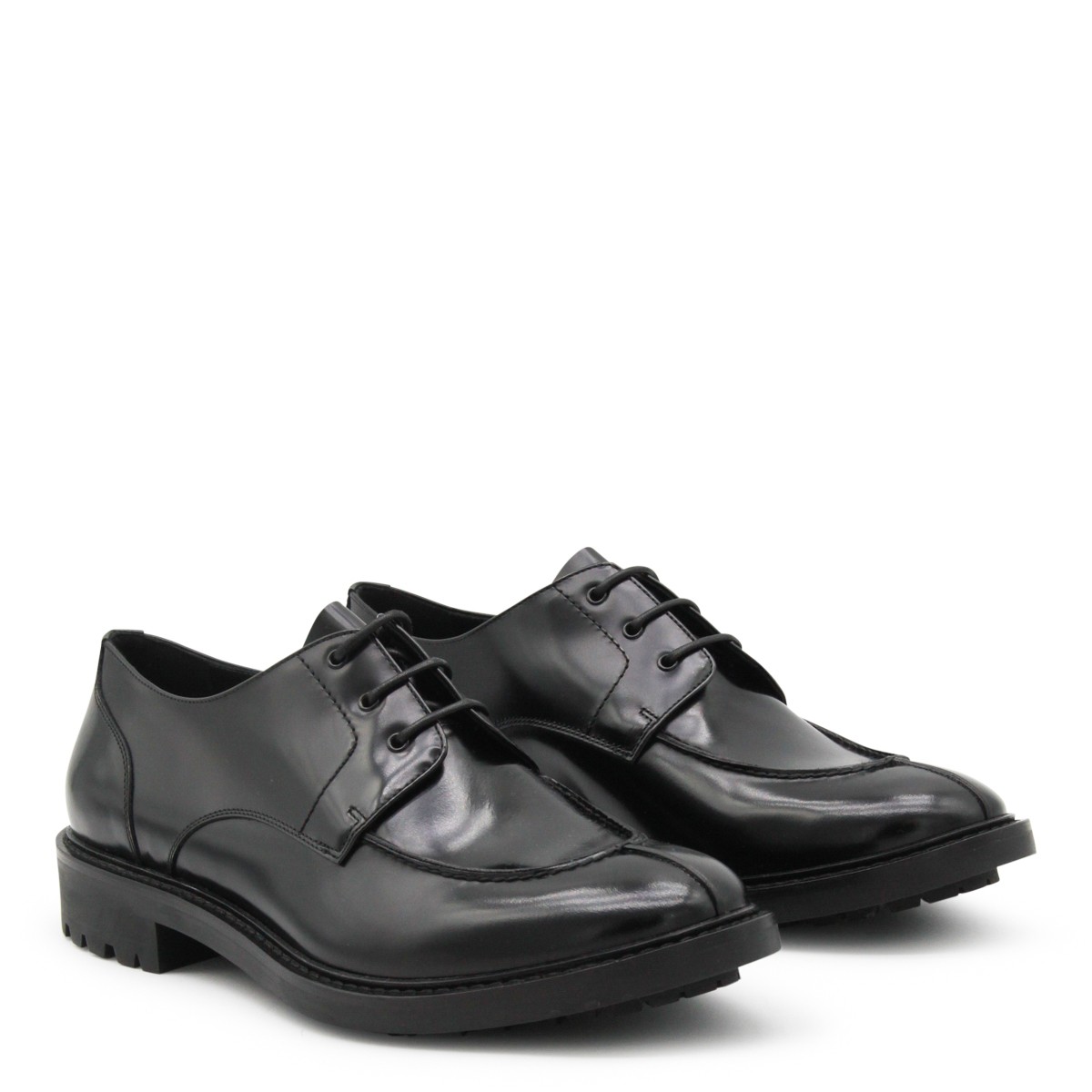 BLACK LEATHER LACE UP SHOES BLACK LEATHER LACE UP SHOES