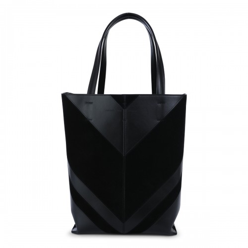 BLACK LEATHER TOTE