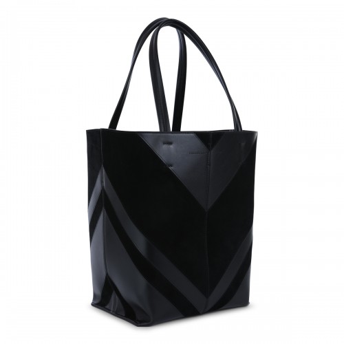 BLACK LEATHER TOTE
