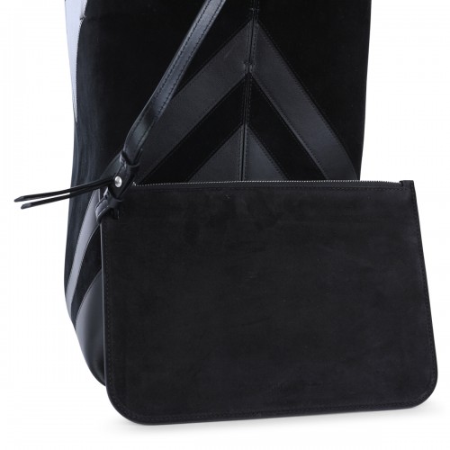 BLACK LEATHER TOTE