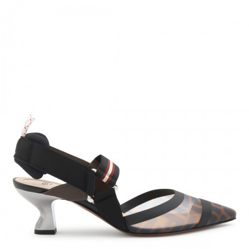 BROWN LEATHER COLIBRI PUMPS