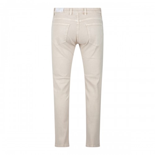SAND COTTON JEANS