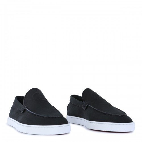 BLACK LEATHER SNEAKERS