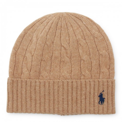 BEIGE WOOL BEANIE
