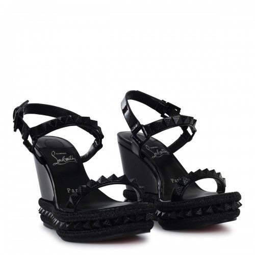 BLACK LEATHER PYRACLOU ESPADRILLAS