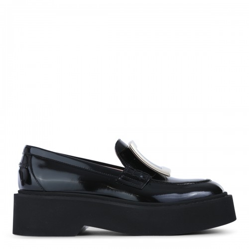 BLACK LEATHER LOAFERS