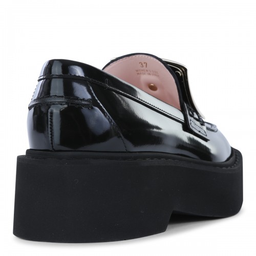 BLACK LEATHER LOAFERS