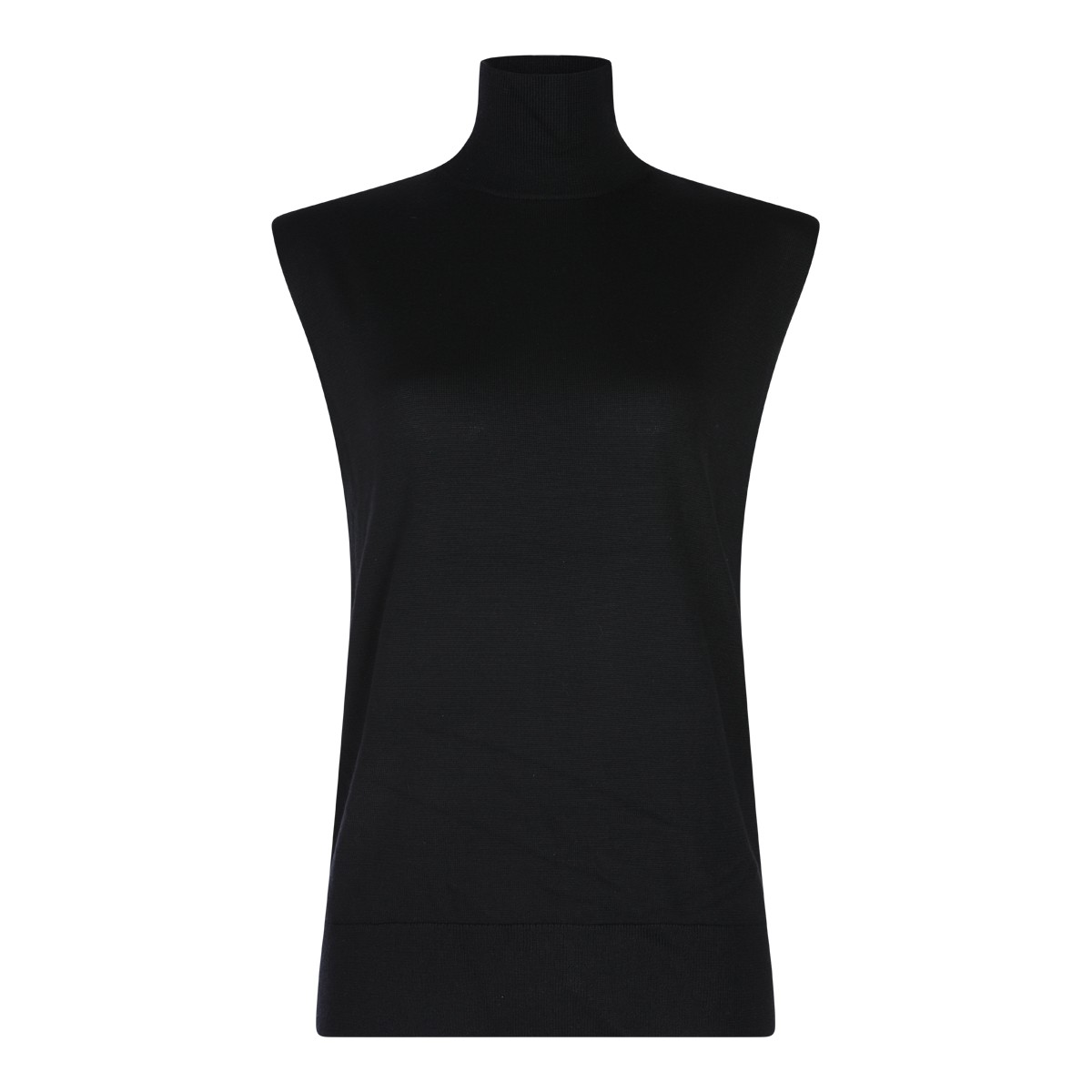 BLACK WOOL KNITWEAR
