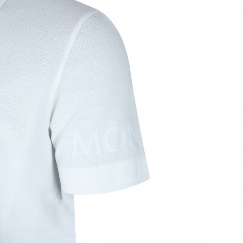 WHITE COTTON POLO SHIRT