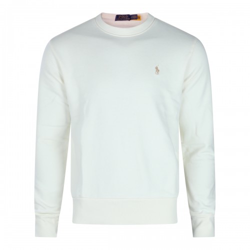 LIGHT CREAM COTTON SWEATSHIRT