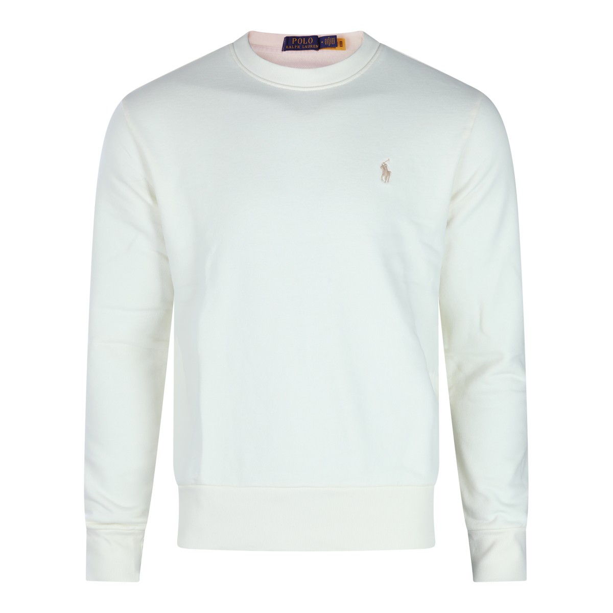 LIGHT CREAM COTTON SWEATSHIRT