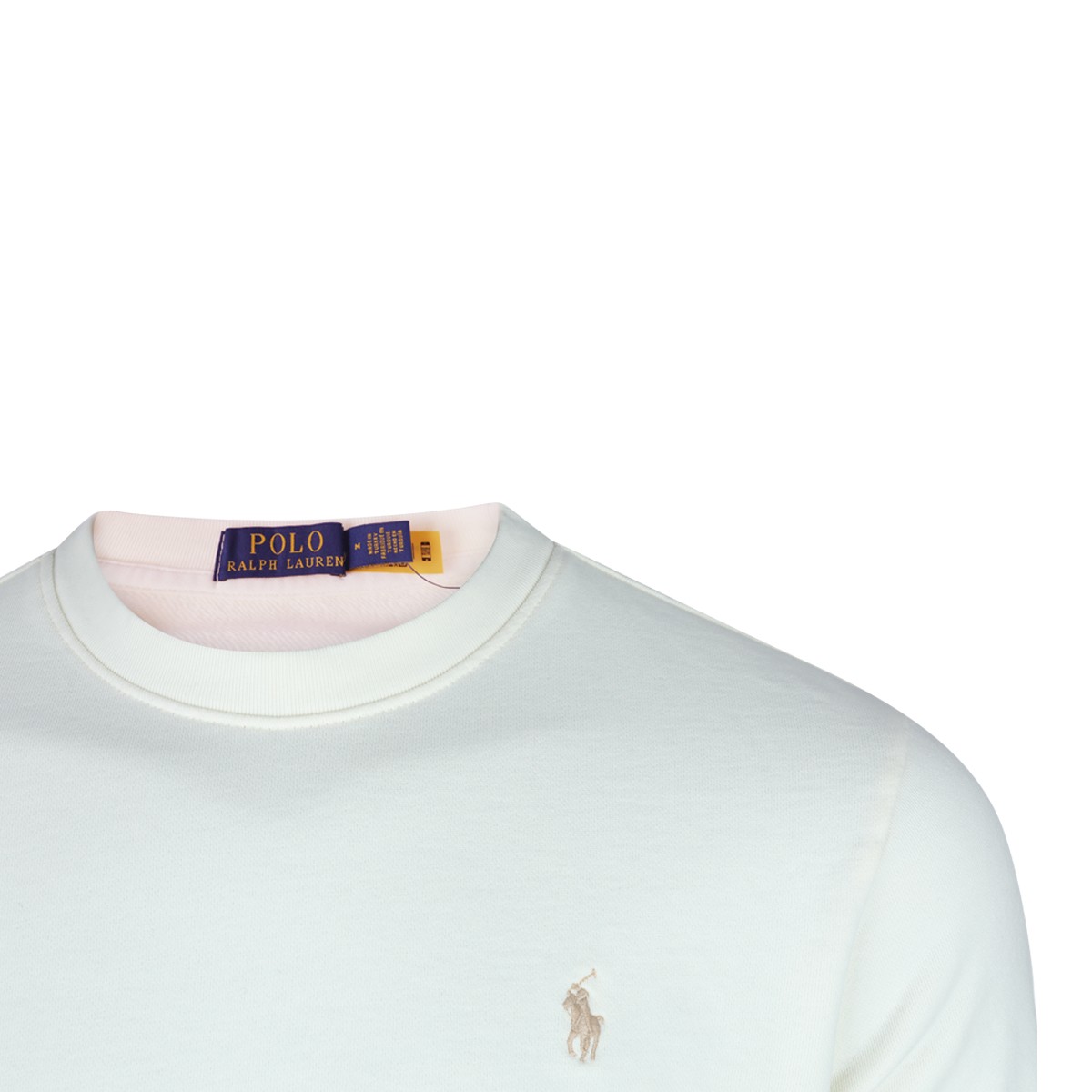 LIGHT CREAM COTTON SWEATSHIRT