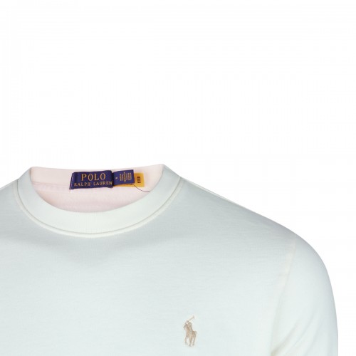 LIGHT CREAM COTTON SWEATSHIRT