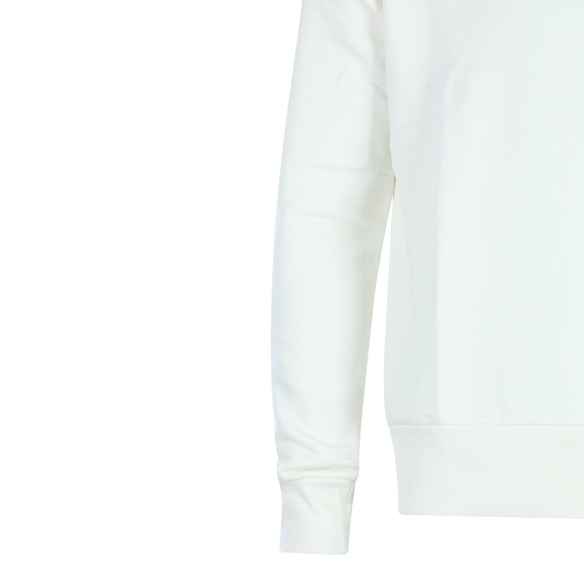 LIGHT CREAM COTTON SWEATSHIRT