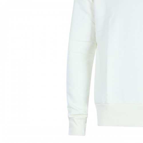 LIGHT CREAM COTTON SWEATSHIRT