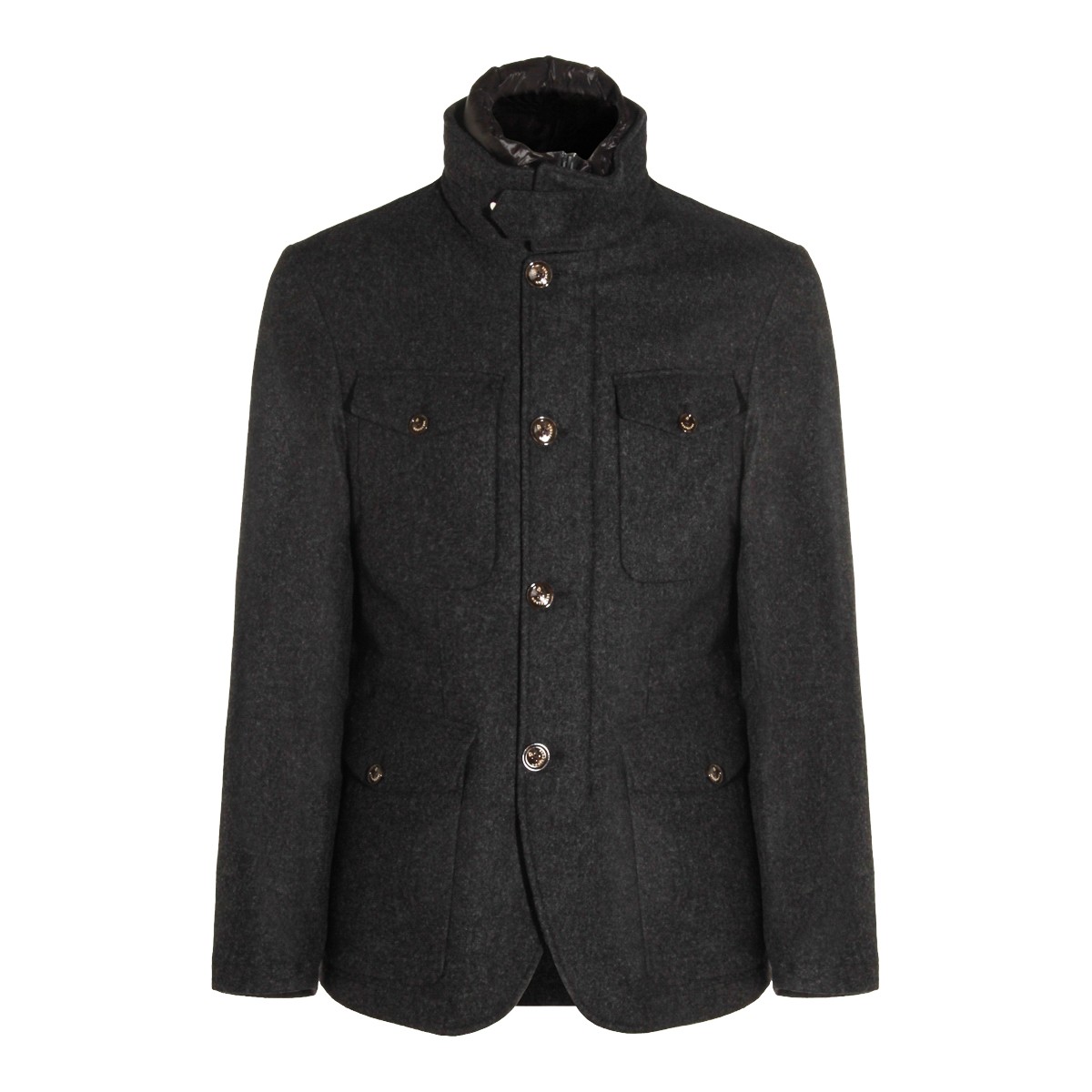 DARK GREY WOOL DOWN JACKET