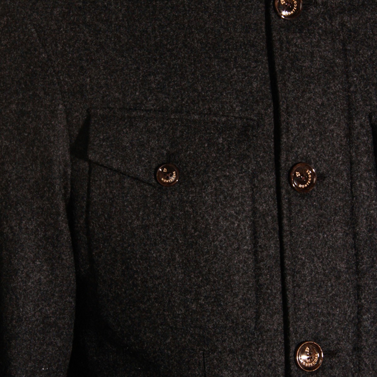 DARK GREY WOOL DOWN JACKET