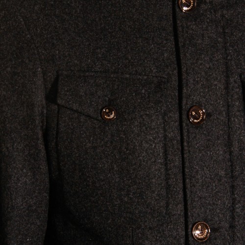 DARK GREY WOOL DOWN JACKET