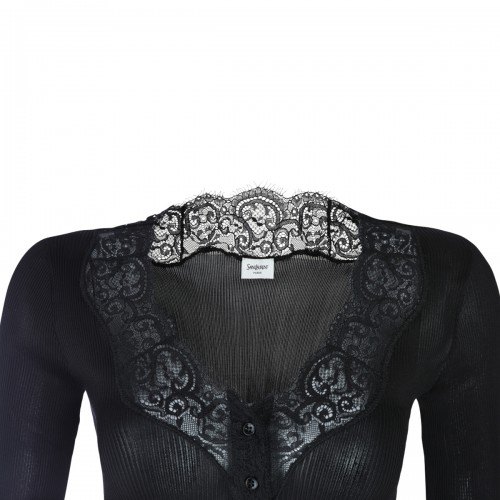 BLACK SILK TOP