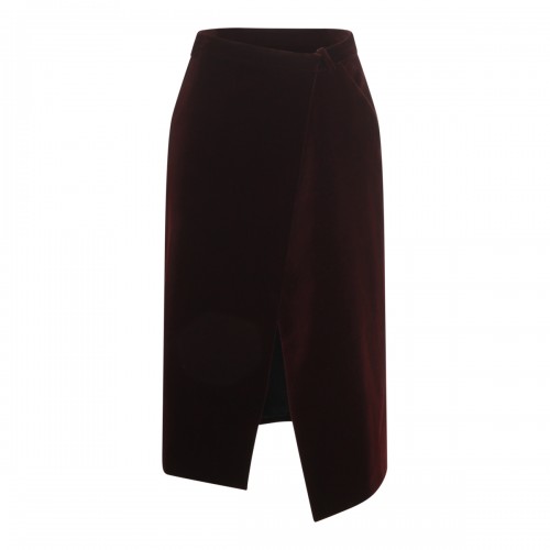 DARK RED COTTON SKIRT
