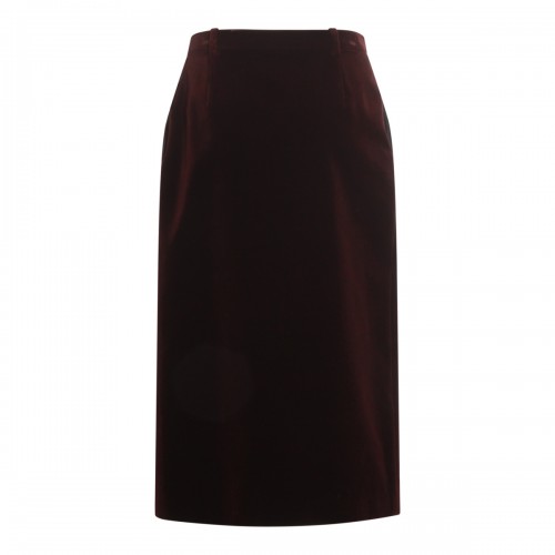 DARK RED COTTON SKIRT
