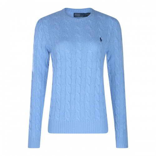 BLUE WOOL KNITWEAR
