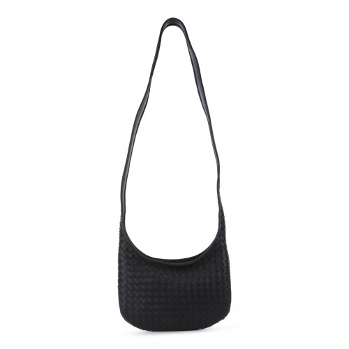 BLACK LEATHER VENETO SMALL BAG